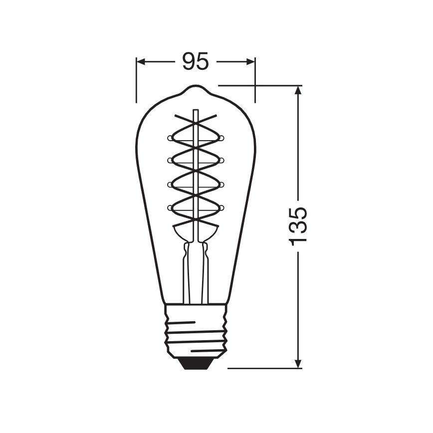 Σετ 2 τεμ. ρυθμιζόμενες LED λάμπες VINTAGE FILAMENT E27/4,8W/230V 2200K - Osram