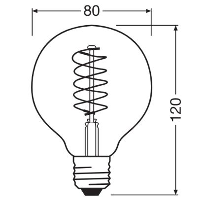 Σετ 2 τεμ. ρυθμιζόμενες LED λάμπες VINTAGE FILAMENT E27/7,8W/230V 1800K - Osram