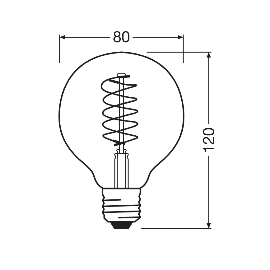 Σετ 2 τεμ. ρυθμιζόμενες LED λάμπες VINTAGE FILAMENT E27/7,8W/230V 1800K - Osram
