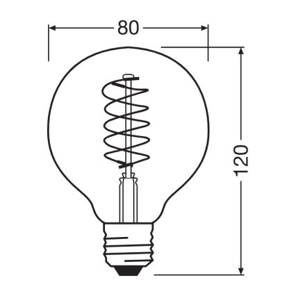 Σετ 2 τεμαχίων LED ρυθμιζόμενων λαμπτήρων VINTAGE FILAMENT E27/4,8W/230V 2200K - Osram