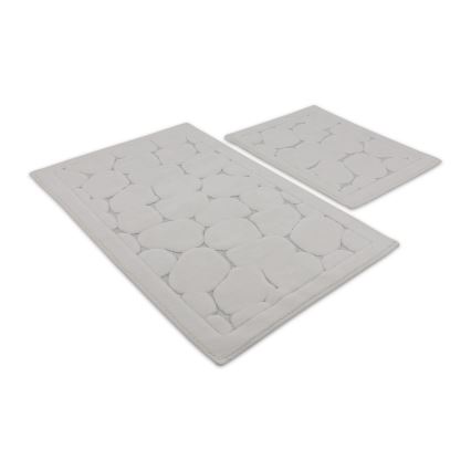 Σετ 2 τεμαχίων πατάκι μπάνιου LINO 60/100 cm κρεμ