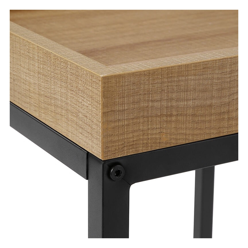 Σετ 2 βοηθητικά τραπέζια ELDUR καφέ/μαύρο