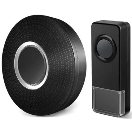 ΣΕΤ 2x Ασύρματο κουδούνι πόρτας 230V 1xA23 IP55 μαύρο