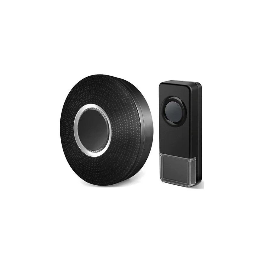 ΣΕΤ 2x Ασύρματο κουδούνι πόρτας 230V 1xA23 IP55 μαύρο