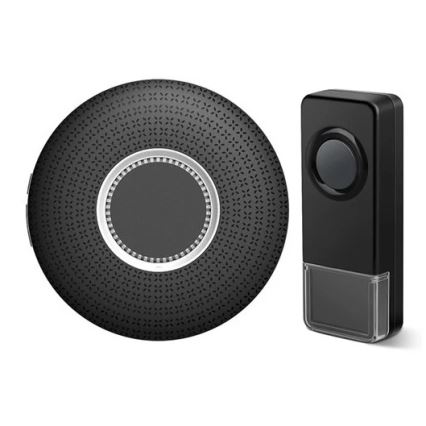 ΣΕΤ 2x Ασύρματο κουδούνι πόρτας 230V 1xA23 IP55 μαύρο