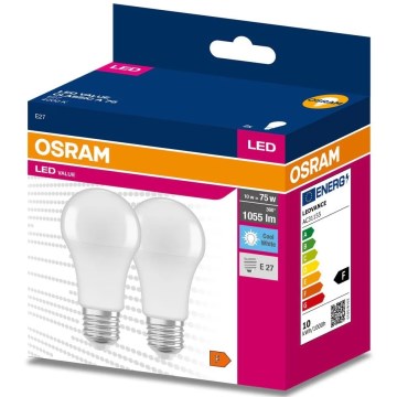 ΣΕΤ 2x Λαμπτήρας LED A60 E27/10W/230V 4000K - Osram