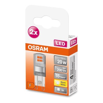 ΣΕΤ 2x Λαμπτήρας LED G9/1,9W/230V 2700K - Osram