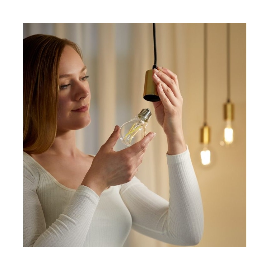 ΣΕΤ 2x Λάμπες LED Dimmable VINTAGE FILAMENT A60 E27/6,7W/230V 2700-6500K CRI 90 Wi-Fi - WiZ