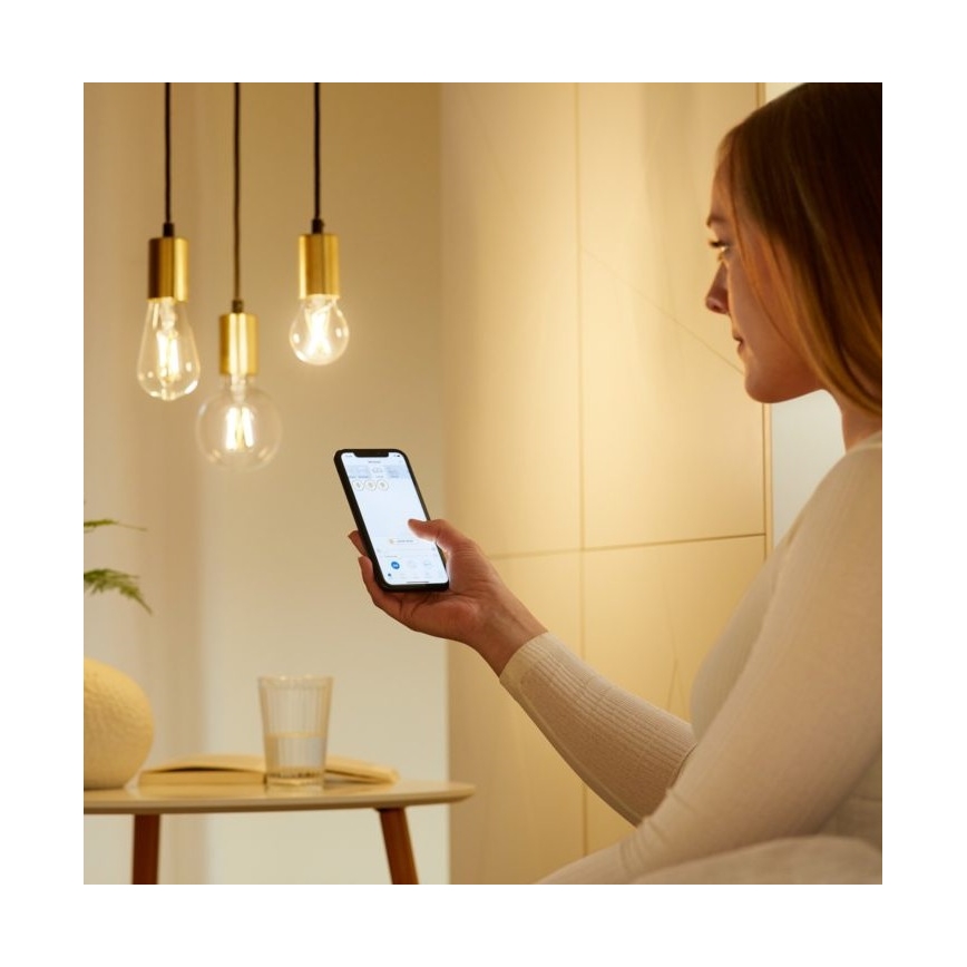 ΣΕΤ 2x Λάμπες LED Dimmable VINTAGE FILAMENT A60 E27/6,7W/230V 2700-6500K CRI 90 Wi-Fi - WiZ