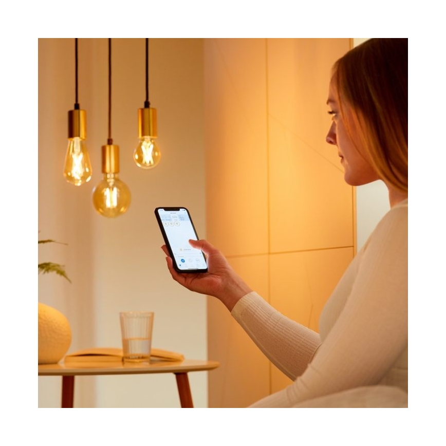 ΣΕΤ 2x Λάμπες LED Dimmable VINTAGE FILAMENT ST64 E27/6,7W/230V 2000-5000K Wi-Fi - WiZ