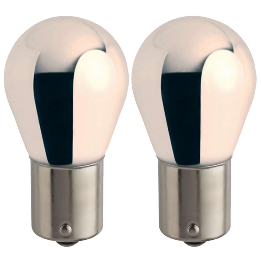 ΣΕΤ 2x Λάμπα Αυτοκινήτου Philips SILVER VISION 12496SVB2 PY21W BAU15s/21W/12V