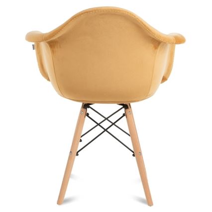 ΣΕΤ 2x Καρέκλες τραπεζαρίας NEREA 80x60,5 εκ κίτρινο/οξιά