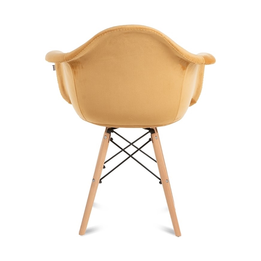 ΣΕΤ 2x Καρέκλες τραπεζαρίας NEREA 80x60,5 εκ κίτρινο/οξιά