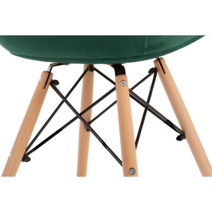 ΣΕΤ 2x Καρέκλες τραπεζαρίας NEREA 80x60,5 εκ. πράσινο/οξιά