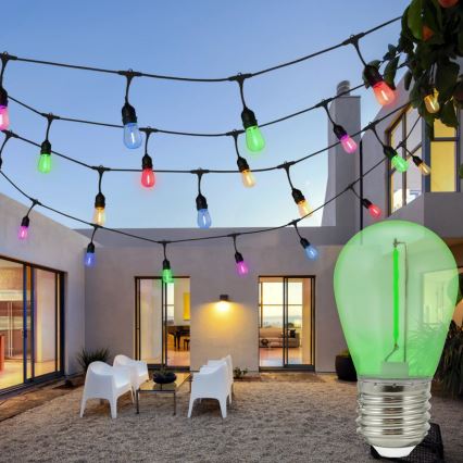 ΣΕΤ 2x LED Λάμπα PARTY E27/0,3W/36V πράσινο