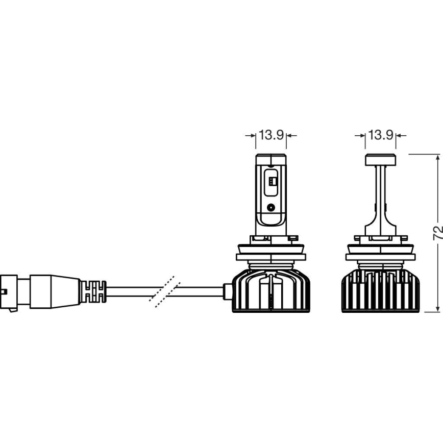 Σετ 2x LED λαμπτήρες αυτοκινήτου NIGHT BREAKER SMART H8 PGJ19-1/7W/12V 6000K - Osram