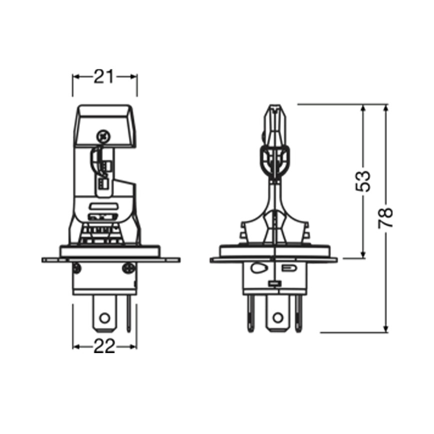 Σετ 2x LED λάμπες αυτοκινήτου NIGHT BREAKER SPEED H4 P43T/14W/12V 6000K - Osram