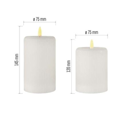 Σετ 2x LED κεριά LED/4xAA + τηλεχειριστήριο