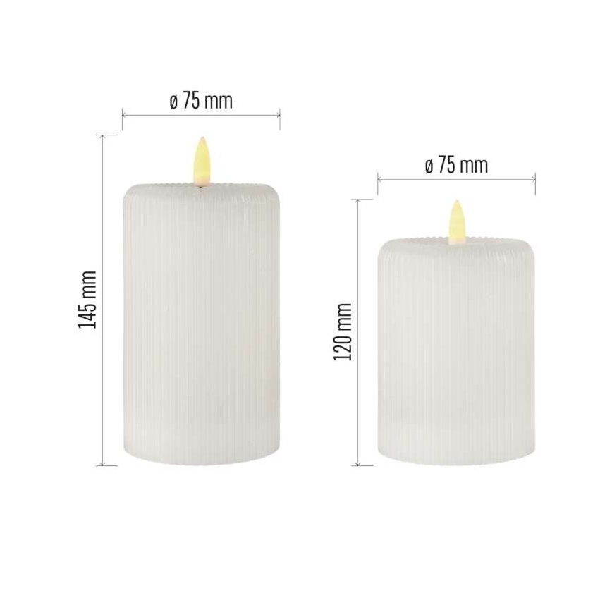 Σετ 2x LED κεριά LED/4xAA + τηλεχειριστήριο