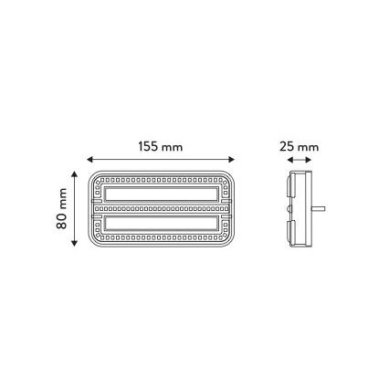 ΣΕΤ 2x LED Πίσω φώτα 12m καλώδιο LED/12-24V IP65