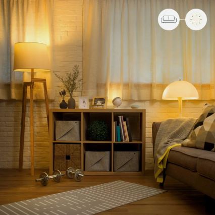 Σετ 2x ρυθμιζόμενες LED λάμπες A60 E27/9W/230V 2700K Wi-Fi + τηλεχειριστήριο - WiZ
