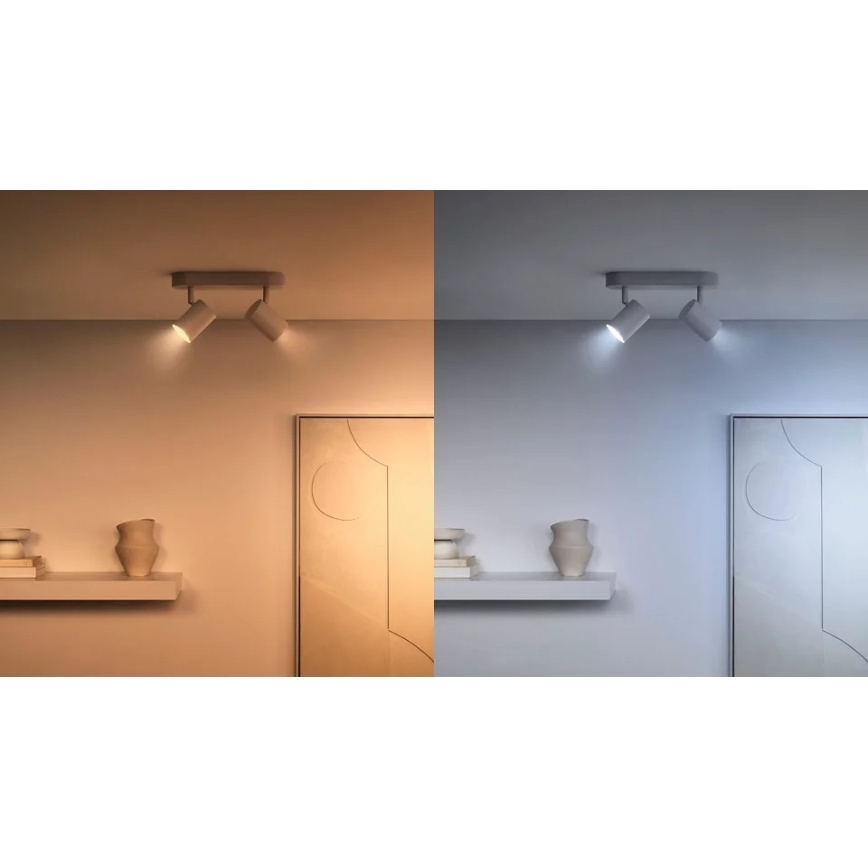 Σετ 2x ρυθμιζόμενη LED λάμπα με αισθητήρα κίνησης PAR16 GU10/4,7W/230V 2700-6500K CRI 90 Wi-Fi - WiZ