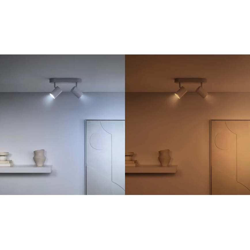 Σετ 2x ρυθμιζόμενη LED λάμπα με αισθητήρα κίνησης PAR16 GU10/4,7W/230V 2700-6500K CRI 90 Wi-Fi - WiZ