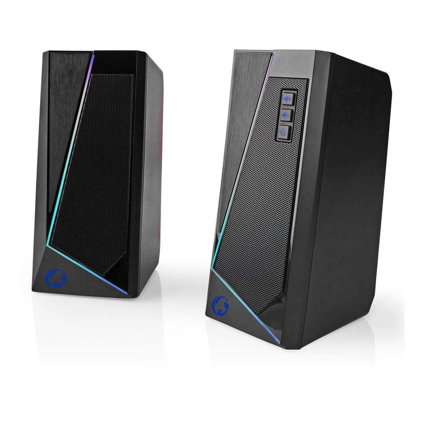 ΣΕΤ 2x LED RGB Ηχεία Gaming18W/5V