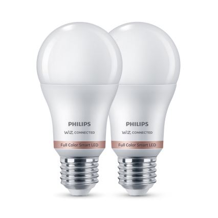 Σετ 2x LED RGB ρυθμιζόμενες λάμπες Philips SMART A60 E27/12,5W/230V 2200-6500K
