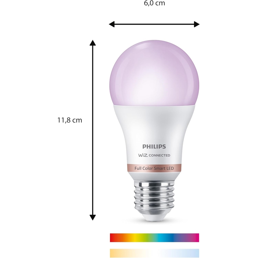 Σετ 2x LED RGB ρυθμιζόμενες λάμπες Philips SMART A60 E27/12,5W/230V 2200-6500K
