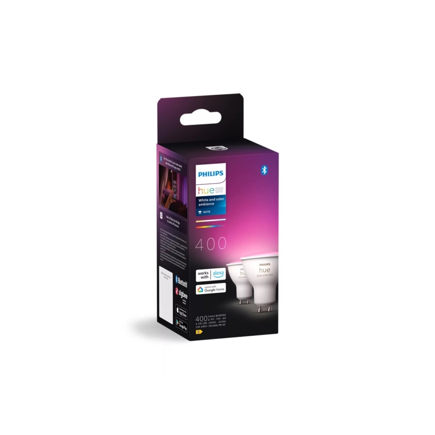 ΣΕΤ 2x LED RGBW Ρυθμιζόμενη λάμπα Philips Hue White And Color Ambiance GU10/4,2W/230V 2000-6500K