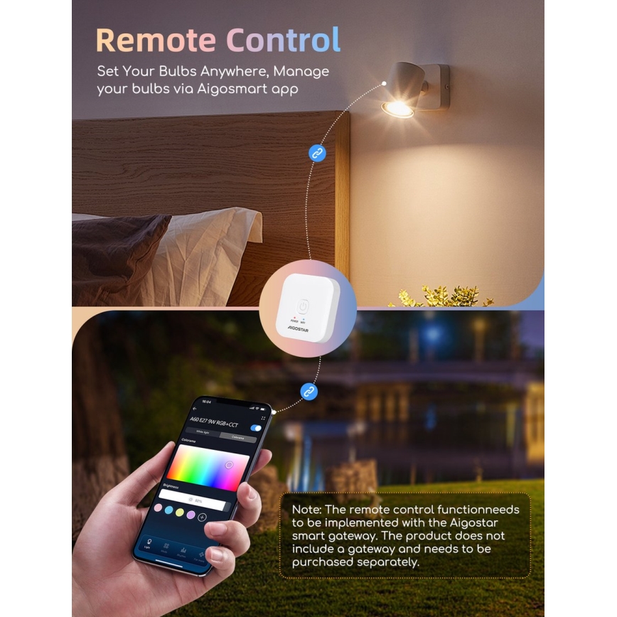 Σετ 2 τεμ. LED RGBW ρυθμιζόμενες λάμπες MESH GU10/6,5W/230V 2700-6500K Wi-Fi - Aigostar