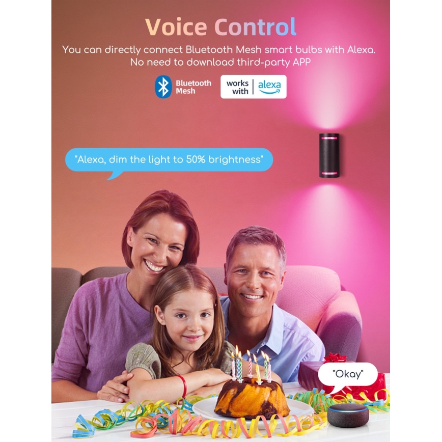 Σετ 2 τεμ. LED RGBW ρυθμιζόμενες λάμπες MESH GU10/6,5W/230V 2700-6500K Wi-Fi - Aigostar