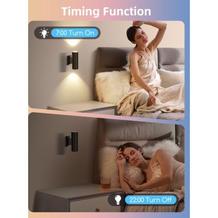 Σετ 2 τεμ. LED RGBW ρυθμιζόμενες λάμπες MESH GU10/6,5W/230V 2700-6500K Wi-Fi - Aigostar