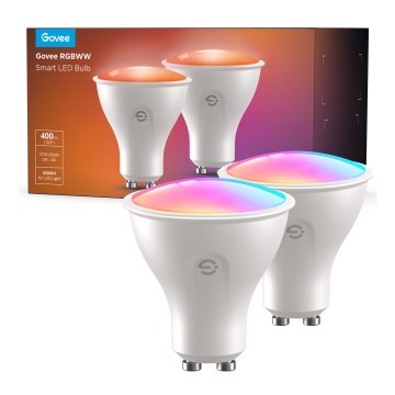 Σετ 2x LED RGBWW ρυθμιζόμενοι λαμπτήρες MATTER GU10/4,8W/230V 2700-6500K Wi-Fi - Govee