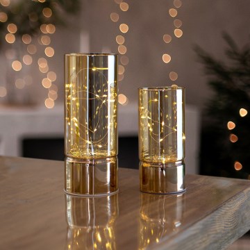 ΣΕΤ 2x LED χριστουγεννιάτικα φωτάκια 20xLED+10xLED/2xAA+3xAA θερμό λευκό