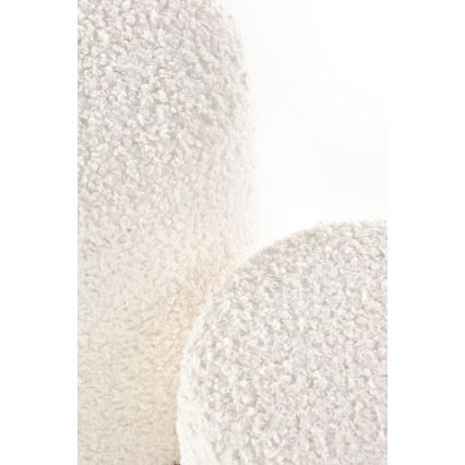 ΣΕΤ 2x Σκαμπό CANCUN διάμετρος 31/38 cm λευκό/καφέ