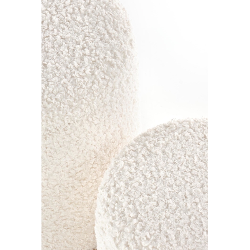 ΣΕΤ 2x Σκαμπό CANCUN διάμετρος 31/38 cm λευκό/καφέ