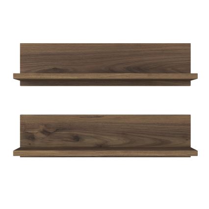 ΣΕΤ 2x Επιτοίχιο ράφι RANI 60x15 εκ καφέ