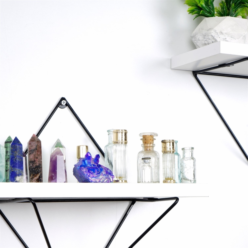 ΣΕΤ 2x Ράφια τοίχου 14x30 cm λευκό