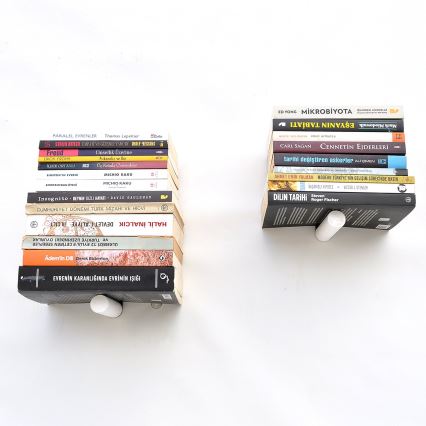 ΣΕΤ 2x Ράφια τοίχου 15x21 cm μαύρο/λευκό