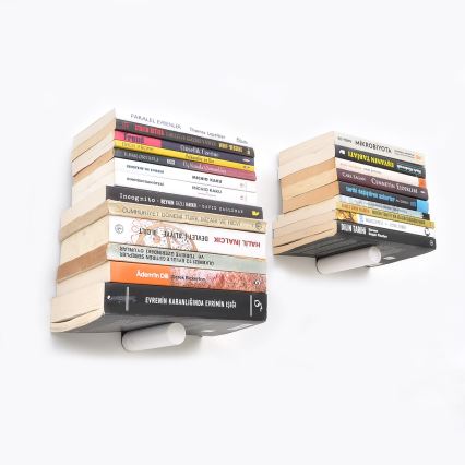 ΣΕΤ 2x Ράφια τοίχου 15x21 cm μαύρο/λευκό