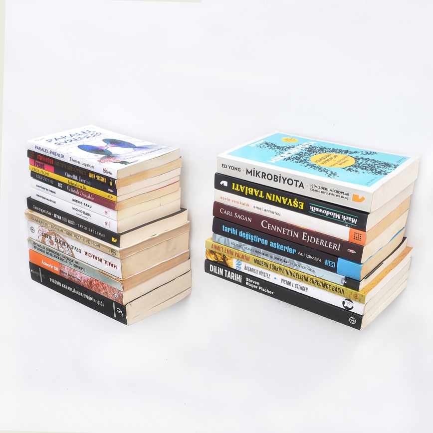 ΣΕΤ 2x Ράφια τοίχου 15x21 cm μαύρο/λευκό