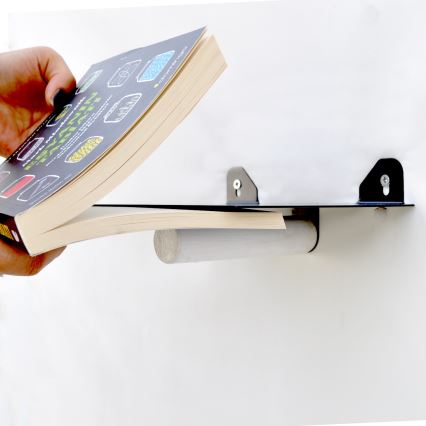 ΣΕΤ 2x Ράφια τοίχου 15x21 cm μαύρο/λευκό