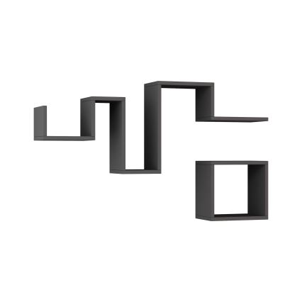 ΣΕΤ 2x Ράφια τοίχου FOLLOW ανθρακί