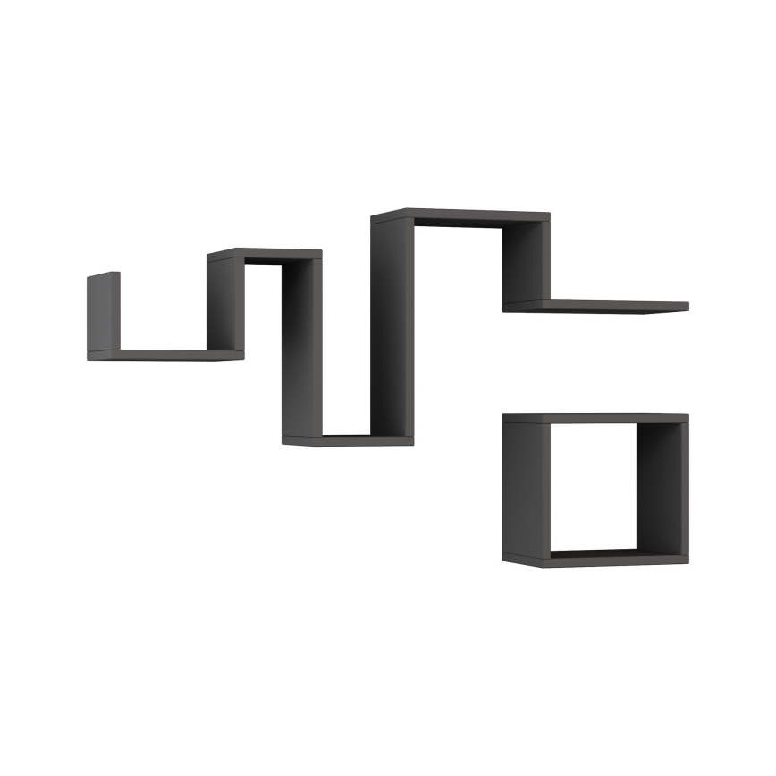 ΣΕΤ 2x Ράφια τοίχου FOLLOW ανθρακί