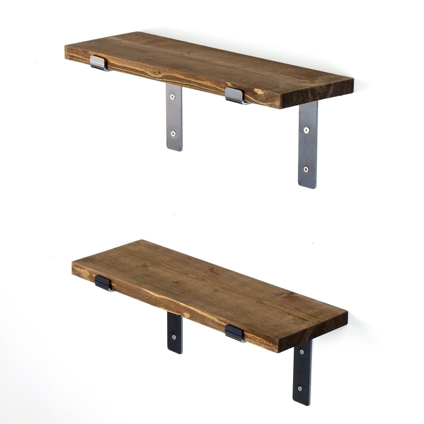 ΣΕΤ 2x Ράφια τοίχου ελάτης