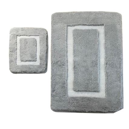 ΣΕΤ 2x Πατάκι μπάνιου 60/100 cm γκρι