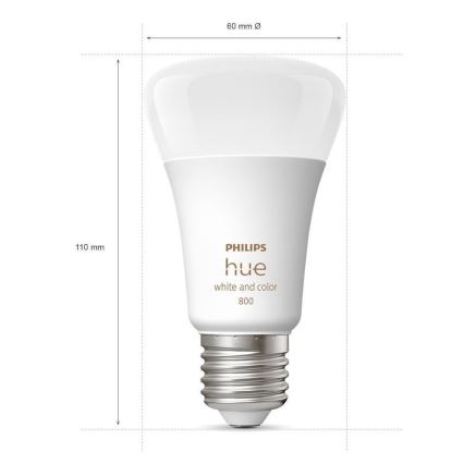 ΣΕΤ 2x LED Ρυθμιζόμενη Λάμπα Philips Hue White And Color Ambiance A60 E27/6,5W/230V 2000-6500K