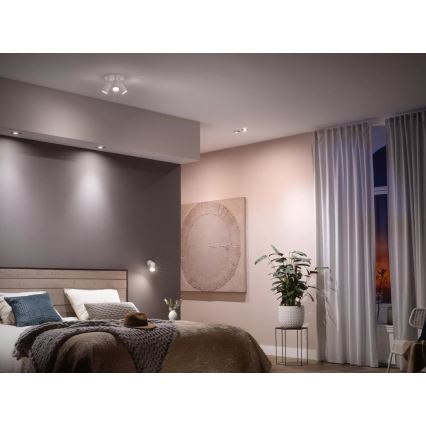 Σετ 2x ρυθμιζόμενοι LED λαμπτήρες Philips Hue WHITE AMBIANCE GU10/4,2W/230V 2200-6500K + Hue bridge
